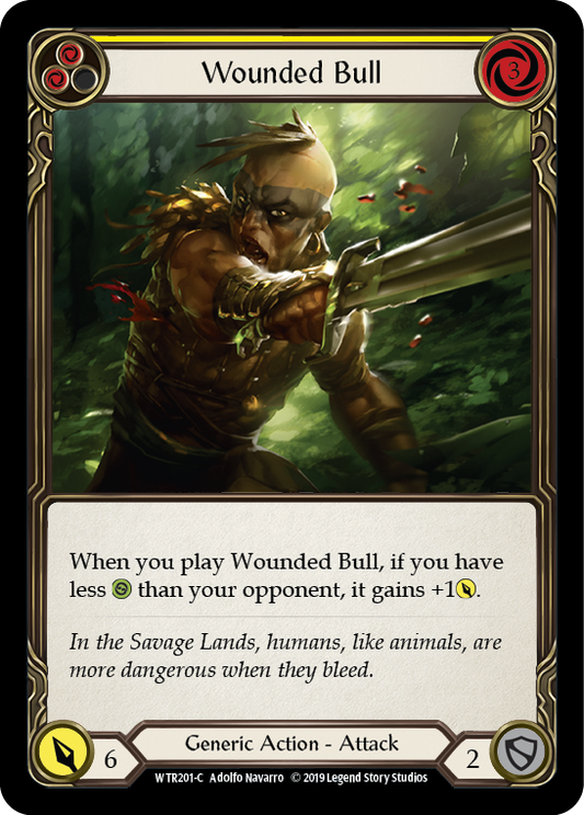 Wounded Bull (Yellow) [WTR201] Unlimited Edition Rainbow Foil, Welcome to Rathe, Common, WTR201